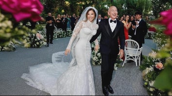 Lauren and Jeff Bezos at their wedding in Venice